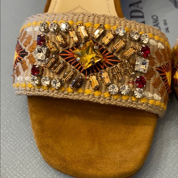 BNWT Authentic Prada Embellished Strap Heel Sandal - Picture 3 of 16